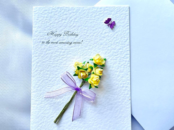 Luxury Personalised Handmade Birthday Card with Envelope C639