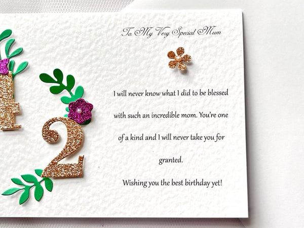 Luxury Personalised Handmade Birthday Card with Envelope C642