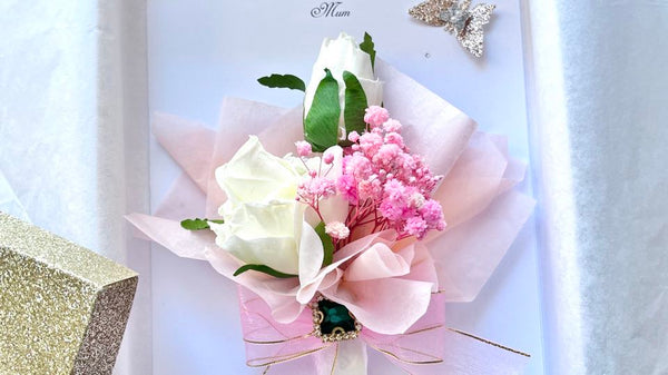 Luxury Handmade Personalised Dried Flower Birthday Card  C642
