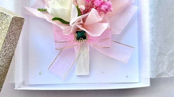 Luxury Handmade Personalised Dried Flower Birthday Card  C642