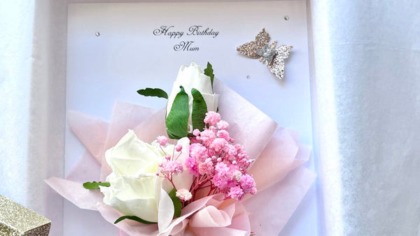 Luxury Handmade Personalised Dried Flower Birthday Card  C642