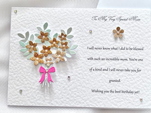 Luxury Personalised Handmade Birthday Card with Envelope C643