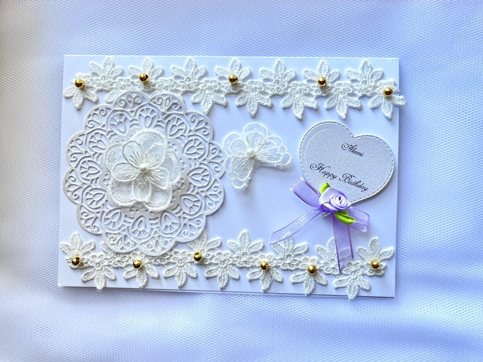 Luxury Handmade Personalised Birthday Card, Mum, Wife, Girlfriend, Sister C645