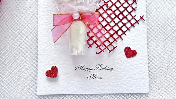 Luxury Handmade Preserved Dried Flower Birthday Card  C651