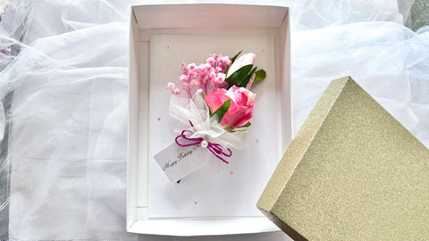 Luxury Handmade Personalised Dried Flower Birthday Card  C714