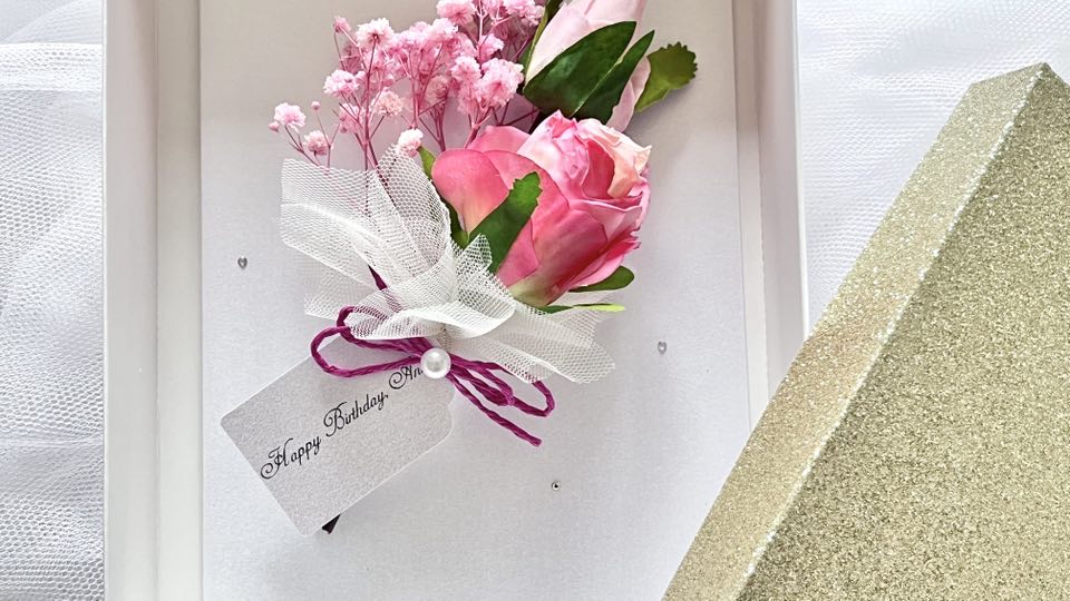 Luxury Handmade Personalised Flower Birthday Card  C714