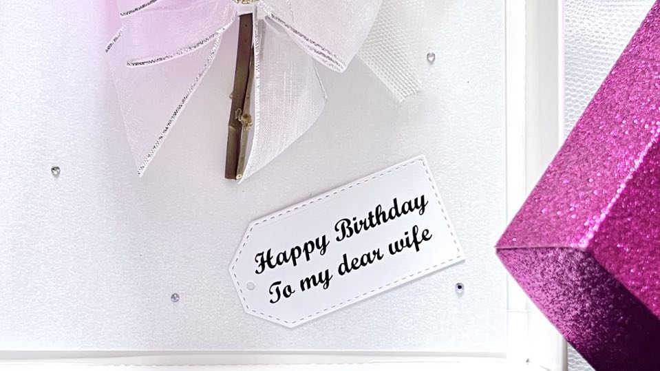 Luxury Handmade Personalised Baby Breath Flower Birthday Card  C715