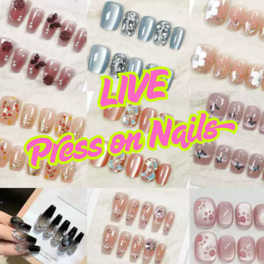 (£1.99 - £3.99 Live) 1 set Press on Nails, Fake Nails (without tool)