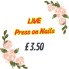 (£3.50 Live Shopping) 1 set Press on Nails, Fake Nails (without tool)