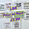 (£3.99 Live Shopping) 1 set Press on Nails, Fake Nails (without tool)