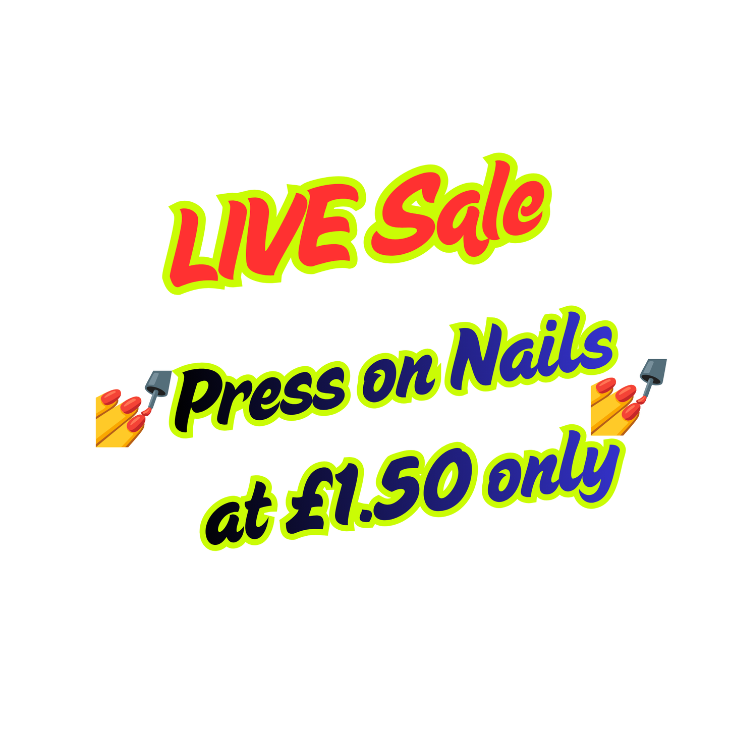 (£1.50 Live Shopping) 1 set Press on Nails, Fake Nails (without tool)
