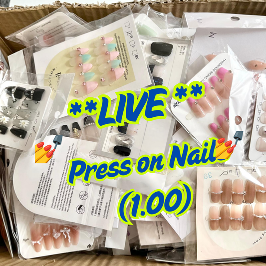 (1.00A - Live) / 1 set press on nails (without tool)