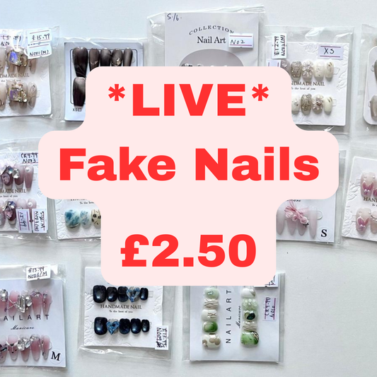 (£2.50 Live Shopping) 1 set Press on Nails, Fake Nails (without tool)