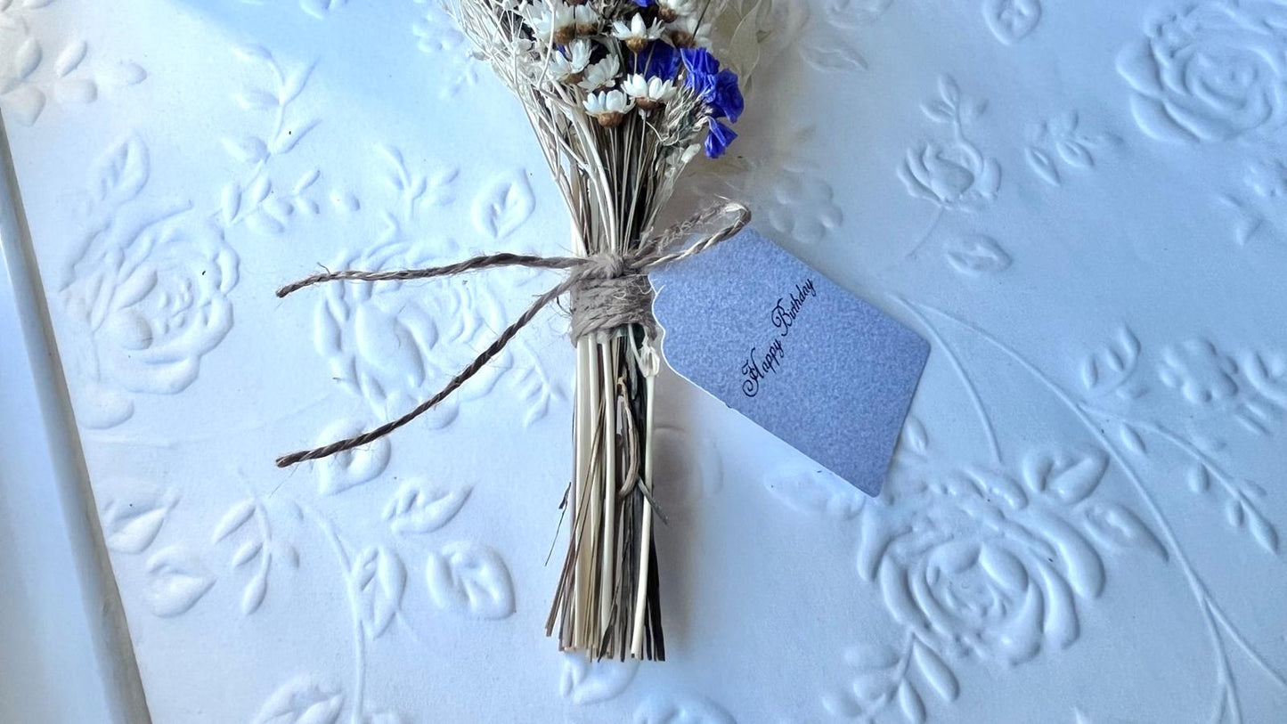 Dried Flower Bouquet, Country Bloom Market Bouquet, Colorful Dried Wildflower Bunch | Cottagecore Floral Gift DB002