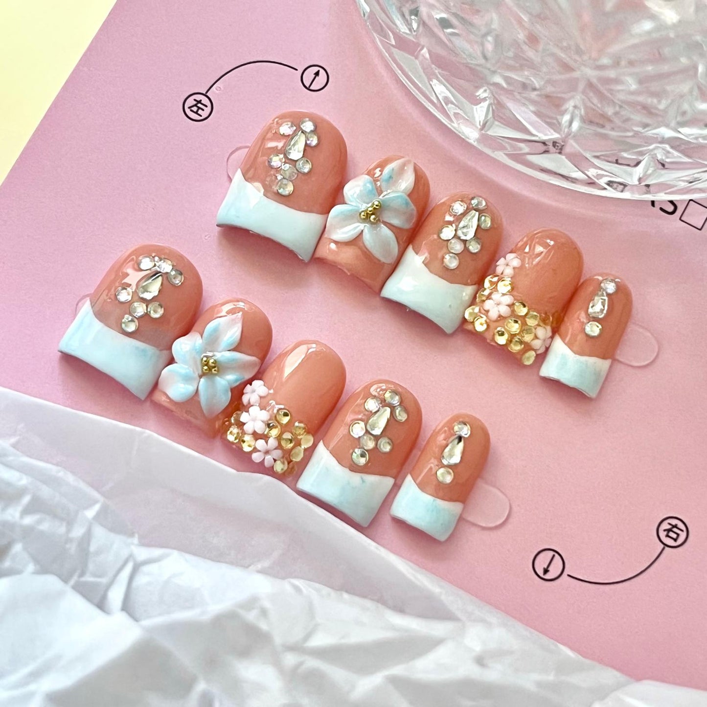 (E001) 1 set Press on Nails