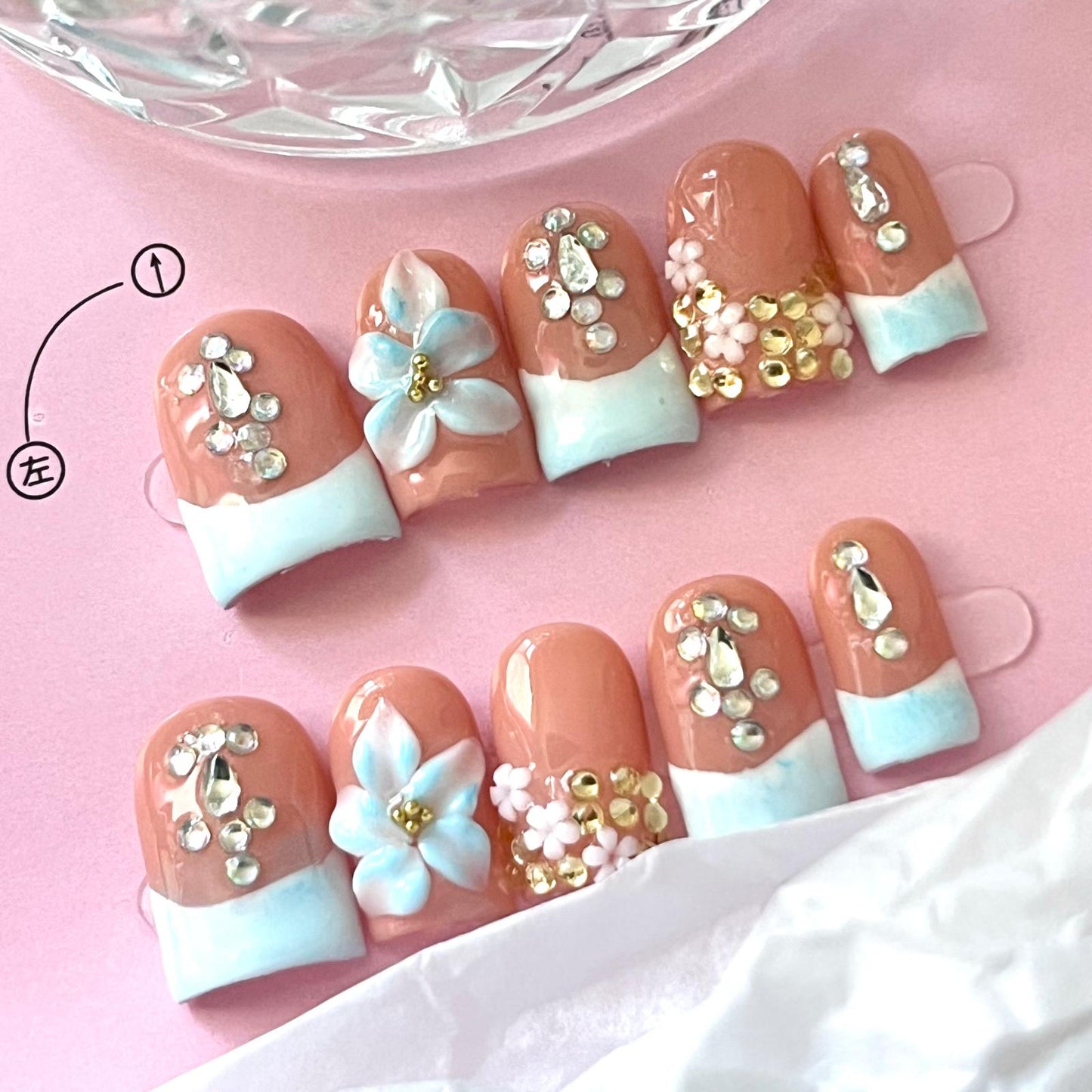 (E001) 1 set Press on Nails