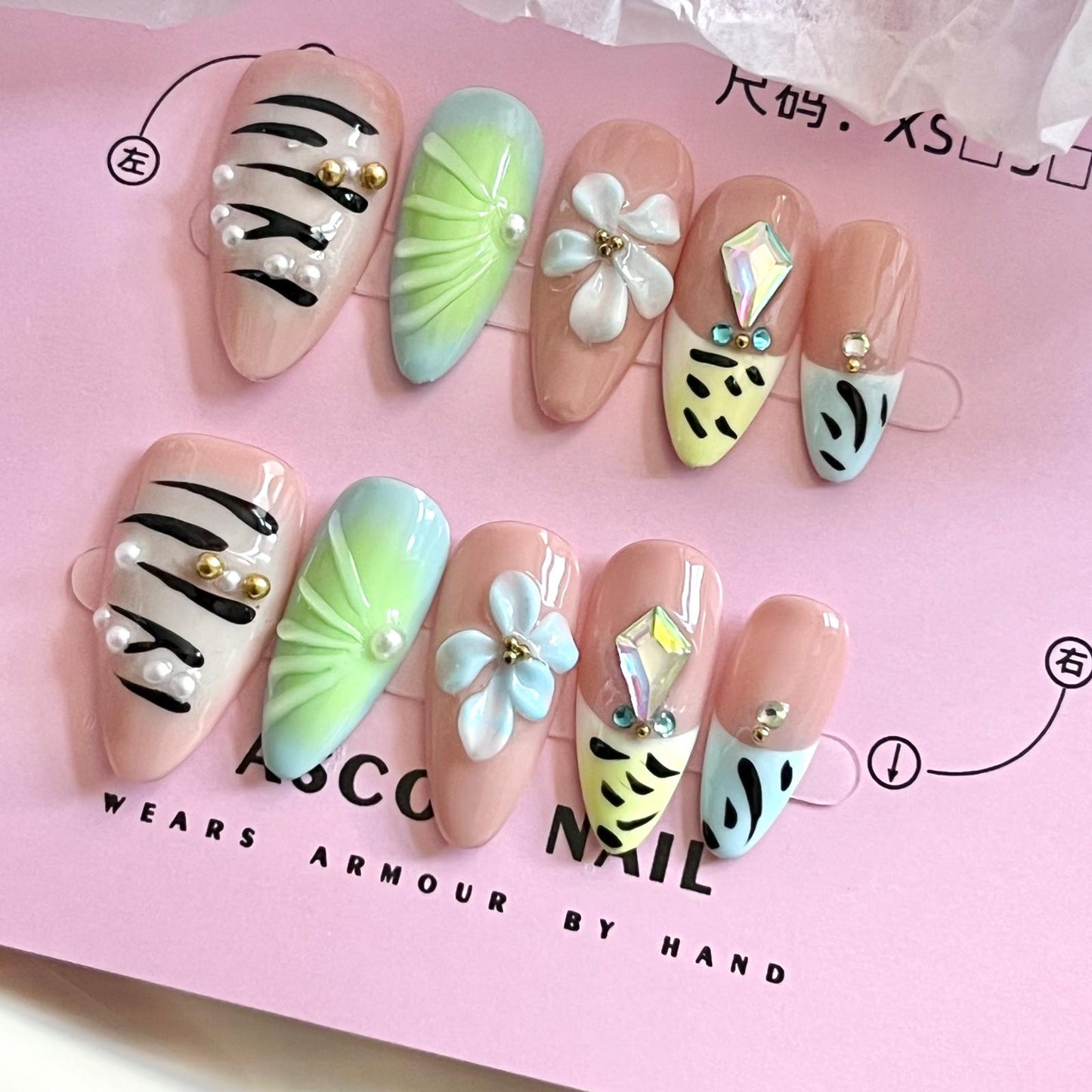 (E003) 1 set Press on Nails