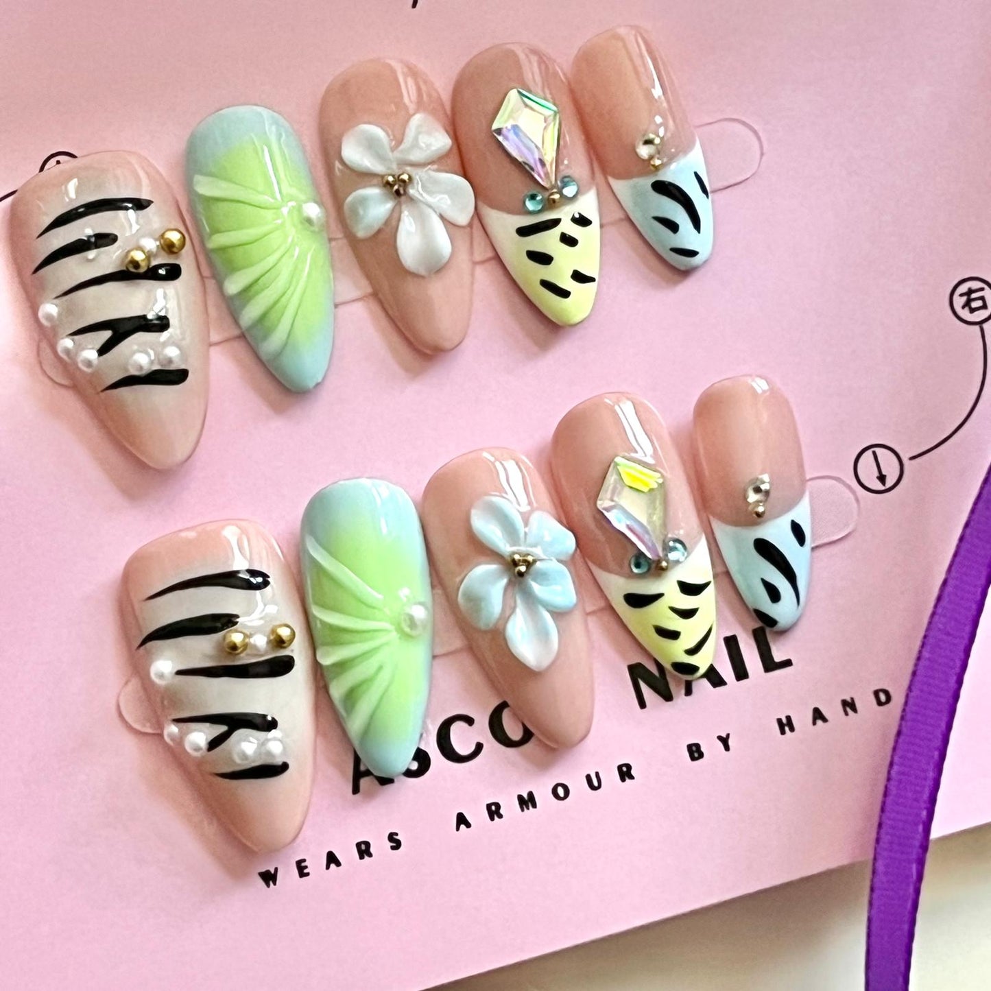 (E003) 1 set Press on Nails