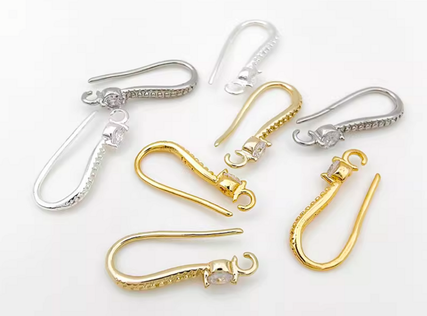 10 pcs / Gold Plated Earrings Hoop, Jewellery Making Findings  EK007