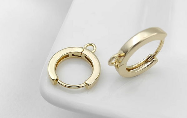 10 pcs / Gold Plated Base French Hoop Earrings  EK110