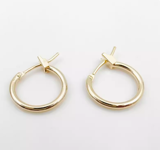 10 pcs / Gold Plated Earrings Hoop, Jewellery Making Findings  EK05