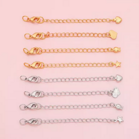 5 pcs / Gold Plated Extension with clasp  EK101