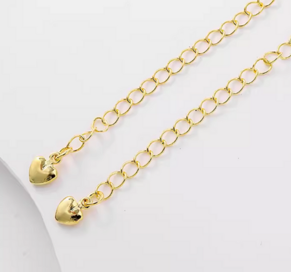 5 pcs / Gold Plated Extension with clasp  EK101