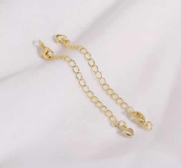 5 pcs / Gold Plated Extension with clasp  EK101