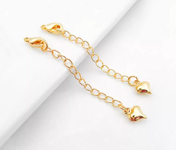 5 pcs / Gold Plated Extension with clasp  EK101