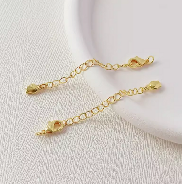 5 pcs / Gold Plated Extension with clasp  EK103