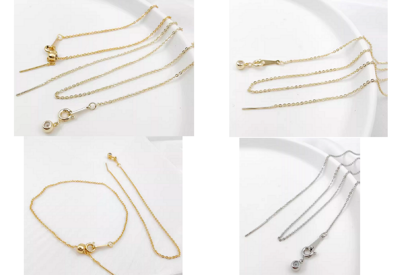 (EK105) 21cm x 2 strands / Gold Plated Chain