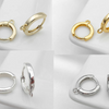 (EK110) 10 pcs / Gold Plated Base French Hoop Earrings