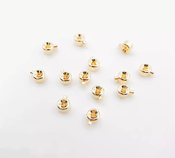 10 pcs /  Gold Plated Cord End Caps, Jewellery Making Findings  (EK150)