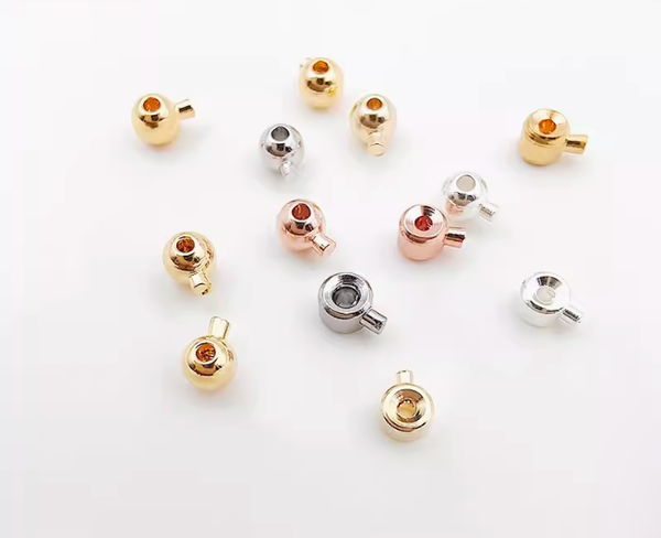 10 pcs /  Gold Plated Cord End Caps, Jewellery Making Findings  (EK150)