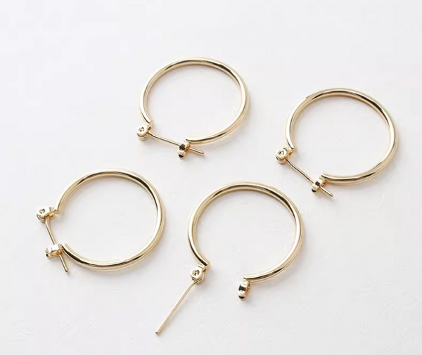 10 pcs / Gold Plated Earrings Hoop, Jewellery Making Findings  EK16