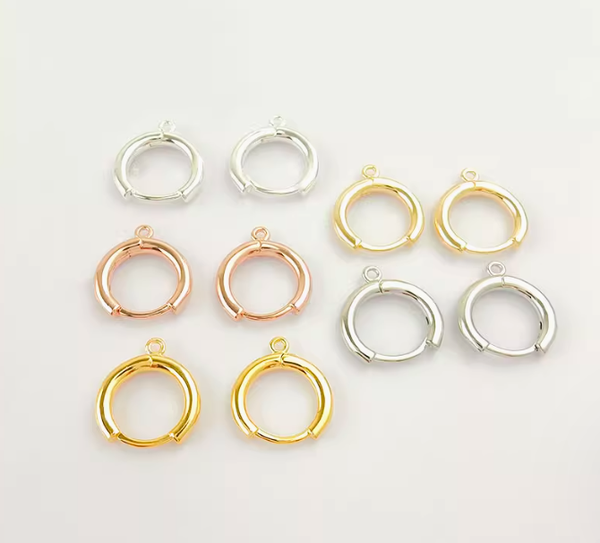 10 pcs / 14mm / Gold Plated French Hoop Earrings   EK19