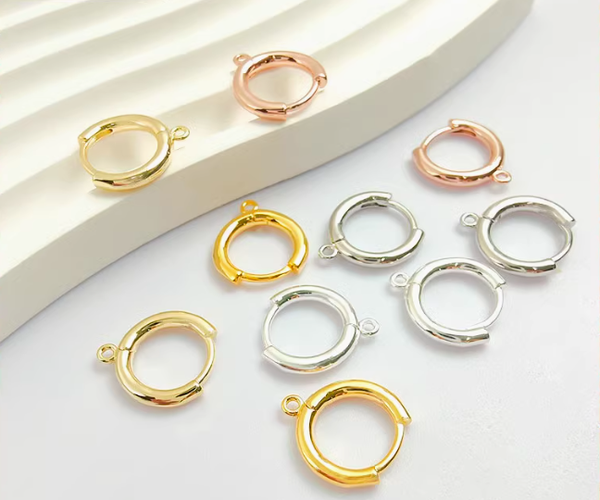 10 pcs / 14mm / Gold Plated French Hoop Earrings   EK19