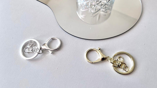 5 pcs /  DIY Gold Plated Keyrings / Keychain / Craft Supplies  EK200