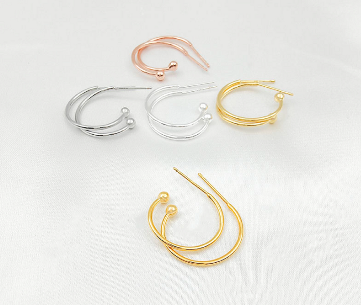 (EK30) 10 pcs / Gold Plated Earrings Hoop