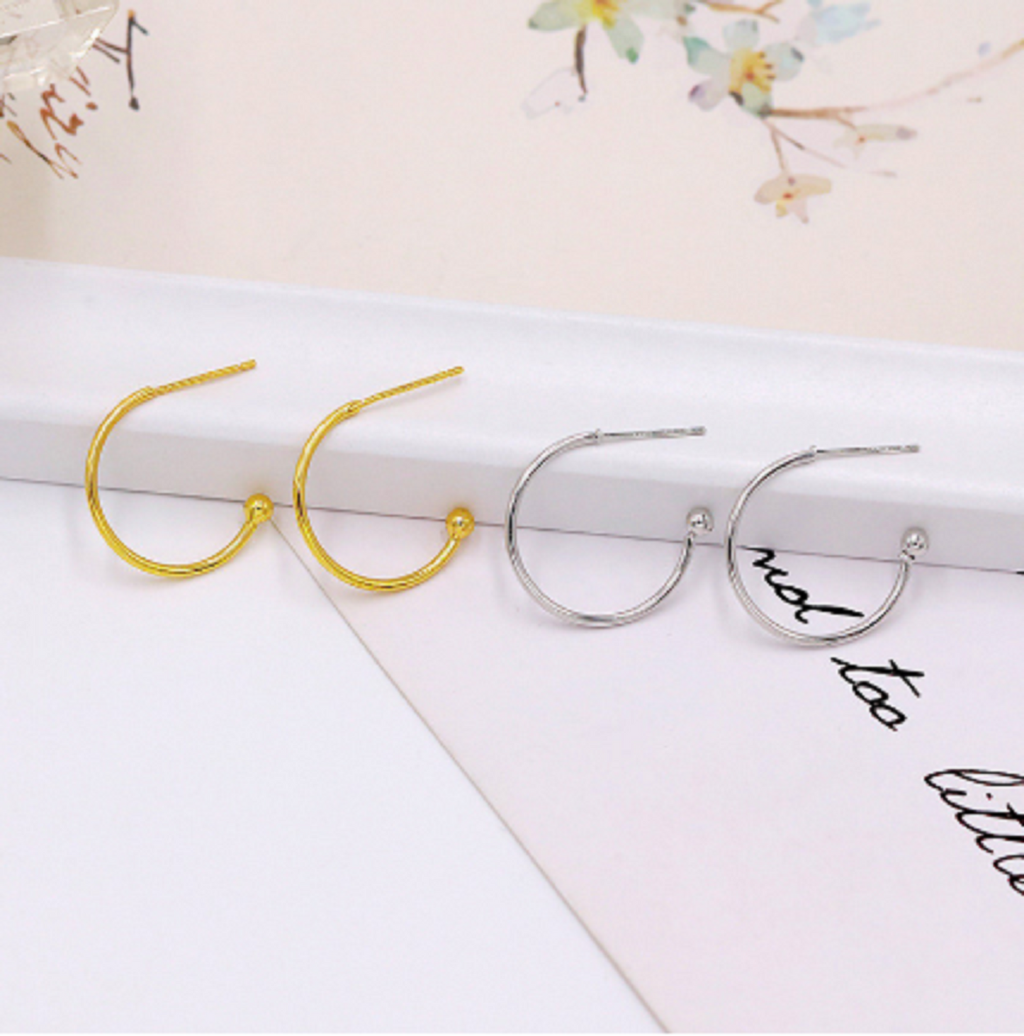 (EK30) 10 pcs / Gold Plated Earrings Hoop