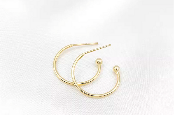 10 pcs / Gold Plated Earrings Hoop   EK30