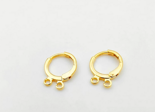 10 pcs / Gold Plated French Hoop Earrings, Jewellery Making Findings  EK39