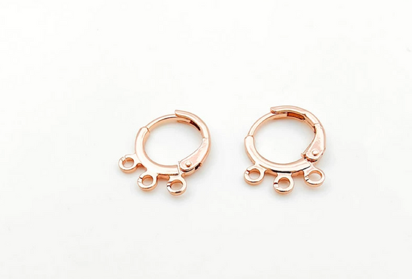 10 pcs / Gold Plated French Hoop Earrings, Jewellery Making Findings  EK39