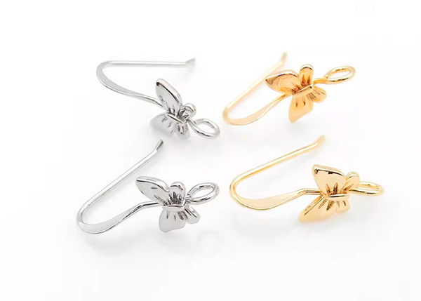 10 pcs /  Gold Plated / Earrings Hooks  EK42 (A339)