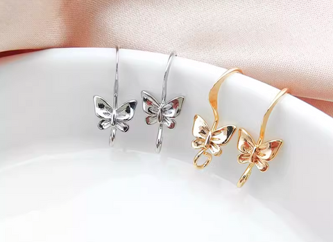 10 pcs /  Gold Plated / Earrings Hooks  EK42 (A339)