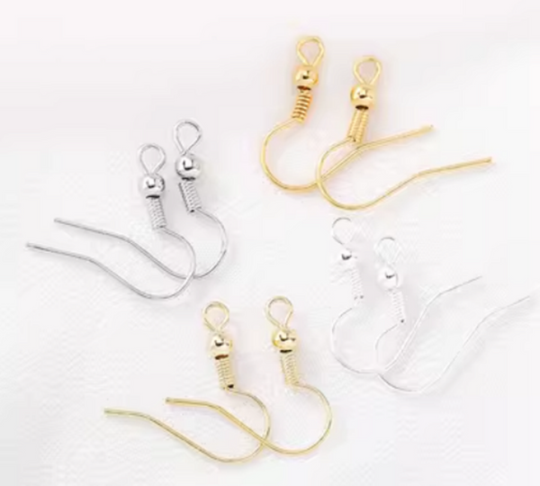 20 pcs / 14K, 18K Gold Plated Fish Hook Earrings  EK69