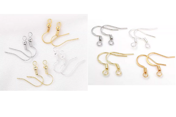 20 pcs / 14K, 18K Gold Plated Fish Hook Earrings  EK69