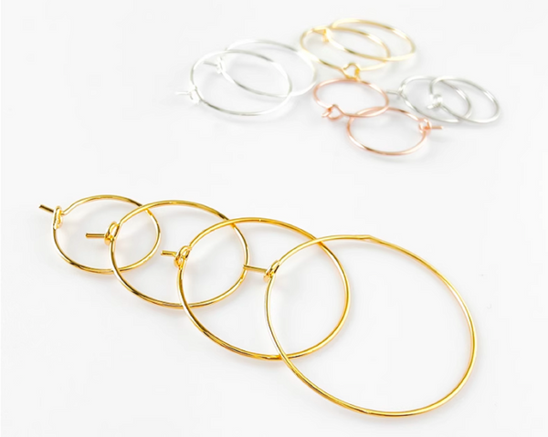 10 pcs / Gold Plated Earrings Hoop  EK81