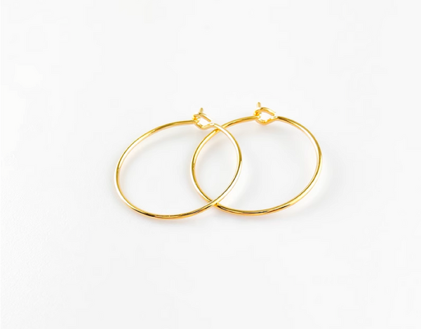 10 pcs / Gold Plated Earrings Hoop  EK81