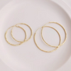 10 pcs / 35mm, 50mm / Gold Plated French Hoop Earrings   EK85